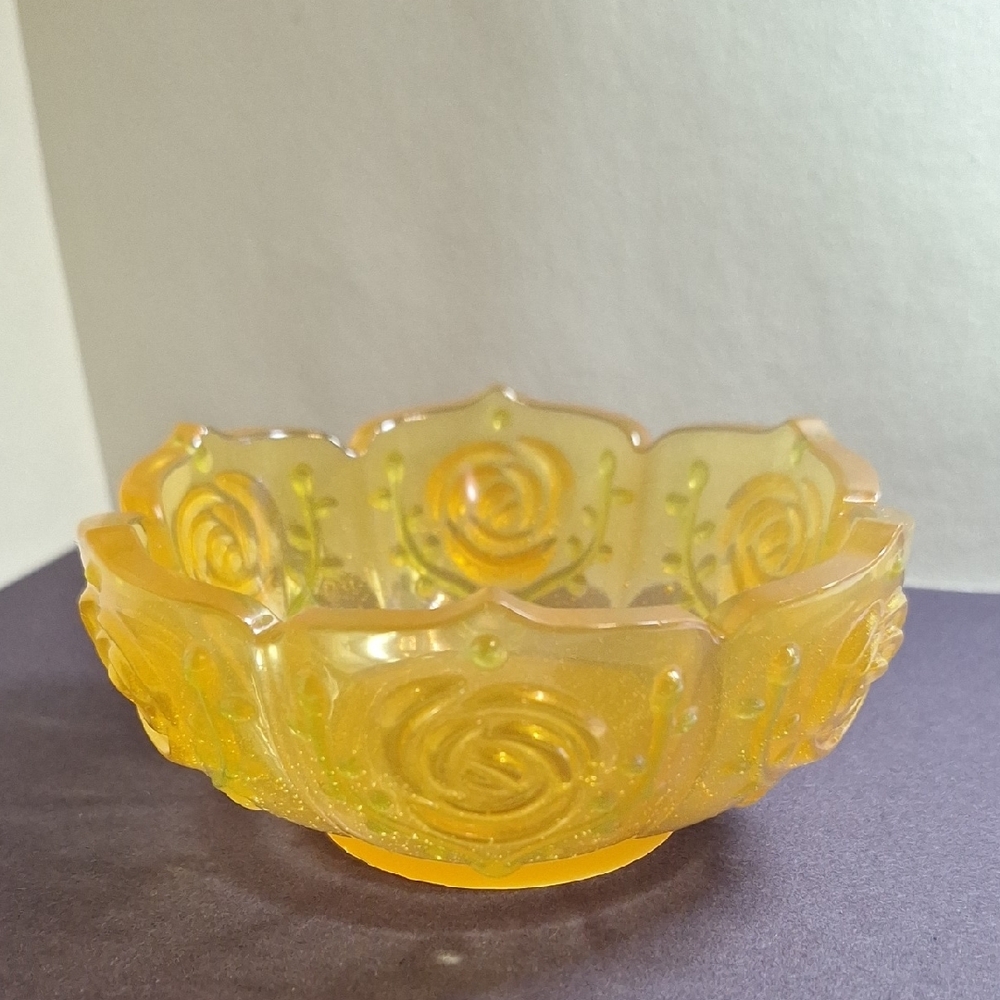 Elegant Yellow Resin Bowl